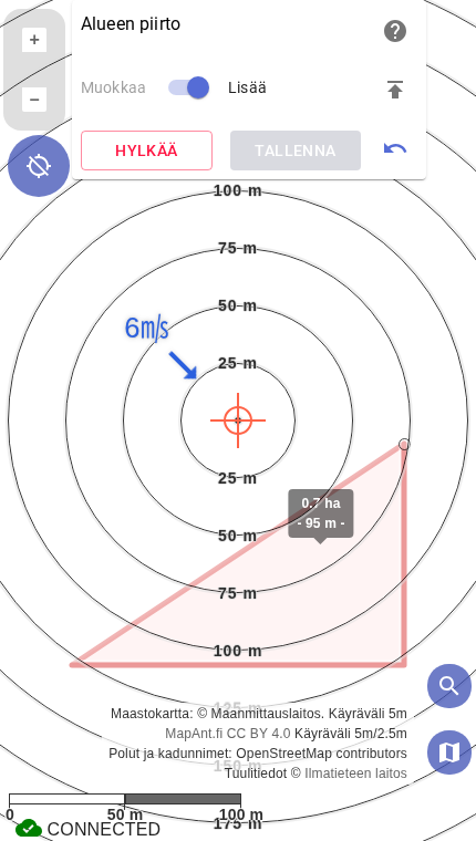 Area drawing in planning