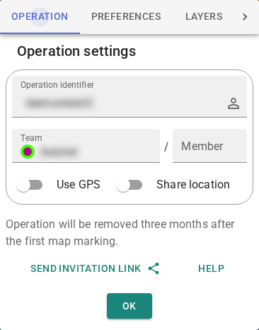 Operation settings