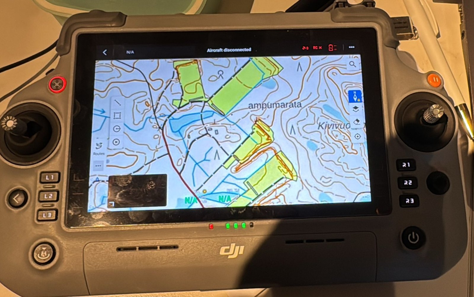 Karttahimmeli map on a drone controller