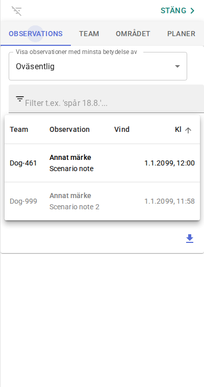 Observationslogg