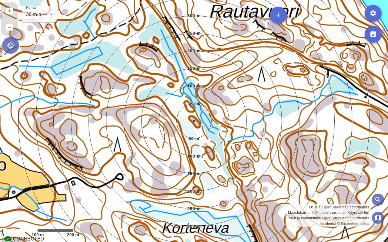 Same spot, terrain map