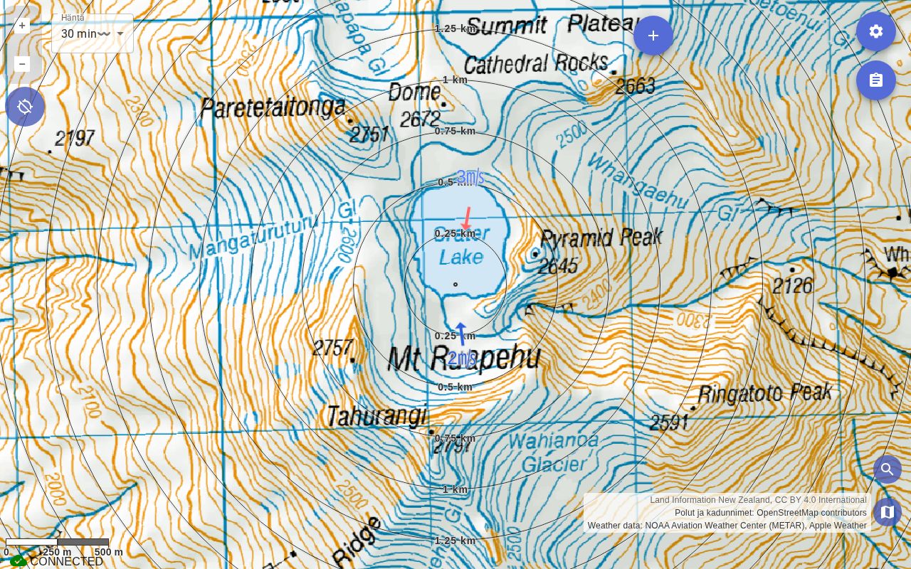 New Zealand – LINZ Topo50 terrain map