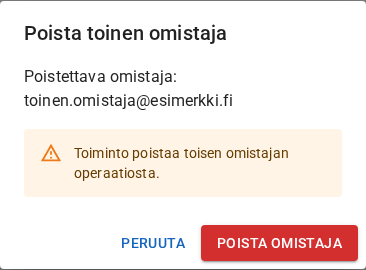 Removing the second owner