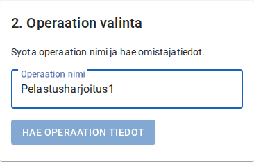 Selecting the operation