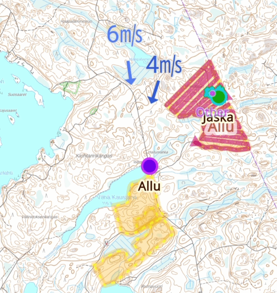 Karttahimmeli app in use during an operation