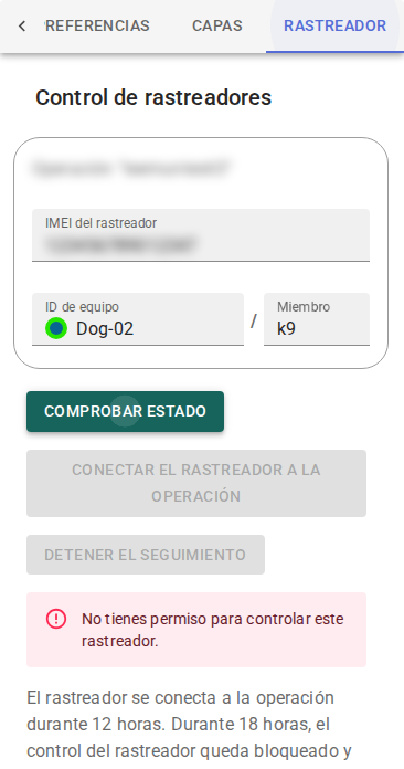 Control del rastreador