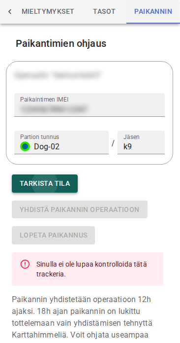 Jälgimisseadme kontroll