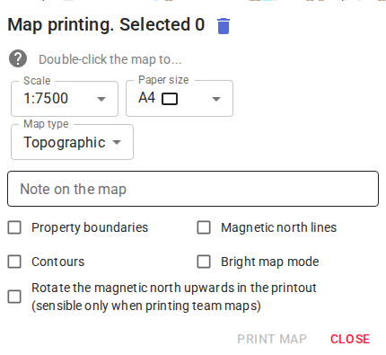 Print dialog