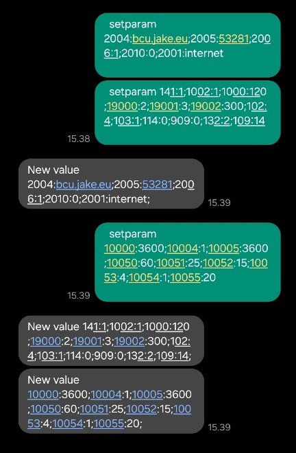 Sending settings and responses