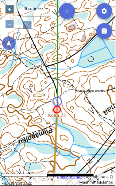 Centre and navigation mode