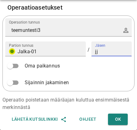 Patrulli tunnuse seadistus